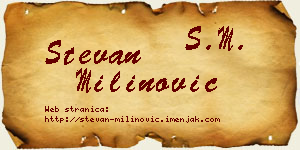 Stevan Milinović vizit kartica
